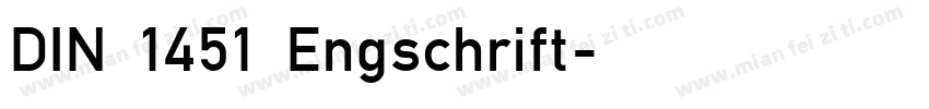 DIN 1451 Engschrift字体转换